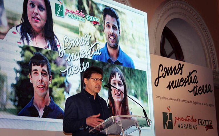 Miguel Blanco, secretario general de COAG, durante la presentación del proyecto 'Somos nuestra tierra'.