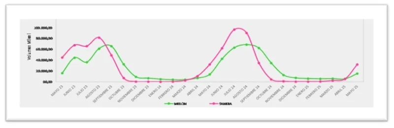 estadísticas consumo melón sandía