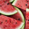 Slices of juicy red watermelon